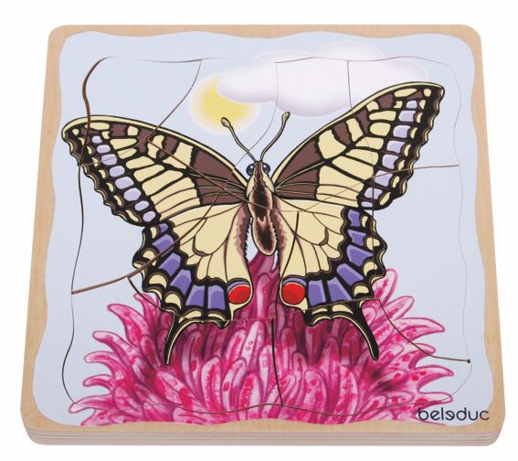 Lagen-Puzzle Schmetterling 5 Lagen/28 Teile